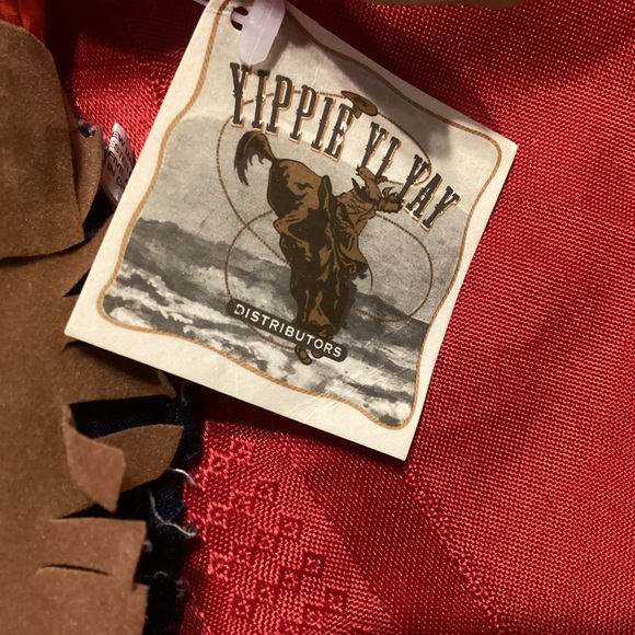 NWTS Yippie Yi Yay blonde cowgirl 10” porcelain head doll red shirt, jeans/chaps - Picture 3 of 4